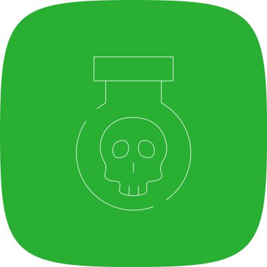 Zehir Hattı Yuvarlak Köşesi Basit Simge, Vektör Resimleri