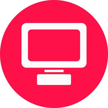 Monitör. Web simgesi vektör illüstrasyonu