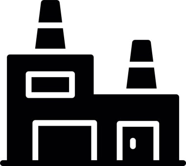 Bina. Web simgesi basit illüstrasyon