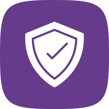 Sigorta basit simgesi, vektör illüstrasyonu