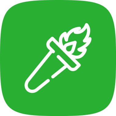 Kişisel ve ticari kullanım için meşale vektör illüstrasyon simgesi simgesi çizimi..