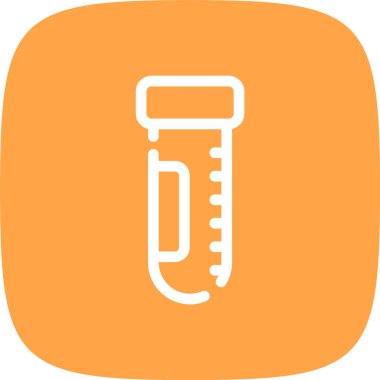 Test Tüpü Hattı Yuvarlak Köşesi Basit Simge, Vektör Resimleri