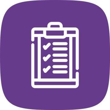 Kontrol listesi simgesi vektör illüstrasyonu