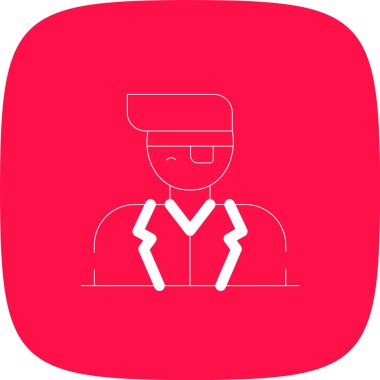 Göz bandı Çizgisi Yuvarlak Köşeli Basit Simge, Vektör Resimleri