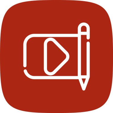 Satır Yuvarlak Köşesini Düzenle Basit Simge, Vektör Resimleri