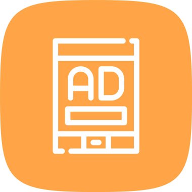 reklam pazarlama reklam simgesi ana hatları biçiminde