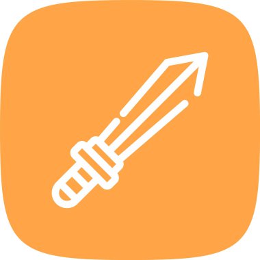 Kılıç simgesi soyut arkaplanda izole edildi