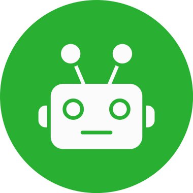 robot. Web simgesi basit illüstrasyon