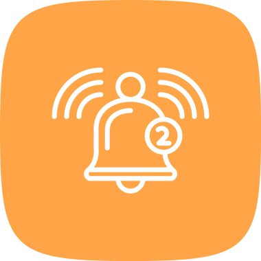 Bildirim Satırı Yuvarlak Köşesi Basit Simge, Vektör Resimleri