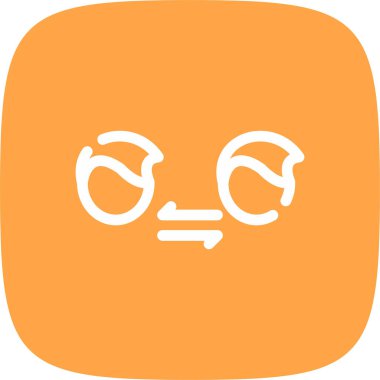 Yüz yüze Temas Hattı Yuvarlak Köşeli Basit Simge, Vektör Resimleri