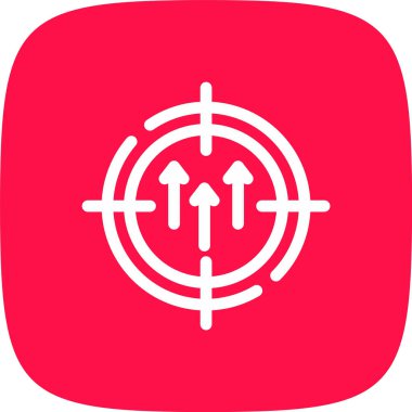 Modern kırmızı simgenin vektör illüstrasyonu