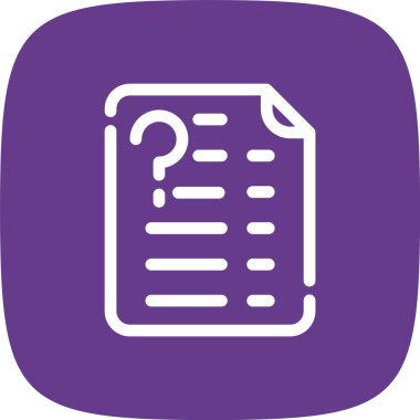 Soru Satırı Yuvarlak Köşesi Basit Simge, Vektör Resimleri