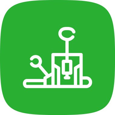 Pilates Sandalyesi Yuvarlak Köşe Simgesi, Vektör Resimleri