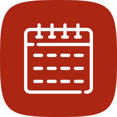 Takvim Düz Vektör Simgesi