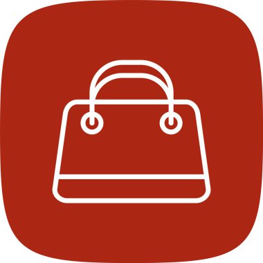 El çantası Çizgisi Yuvarlak Köşe Basit Simge, Vektör Resimleri