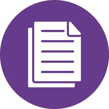 Belge. Web simgesi basit illüstrasyon