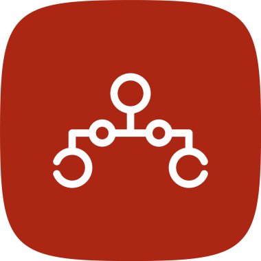 Çember Resim Hiyerarşi Çizgisi Yuvarlak Köşe Basit Simge, Vektör İllüstrasyonu