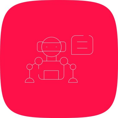 Akıllı Sohbet Çizgisi Köşe Dönüşü Basit Simge, Vektör Resimleri