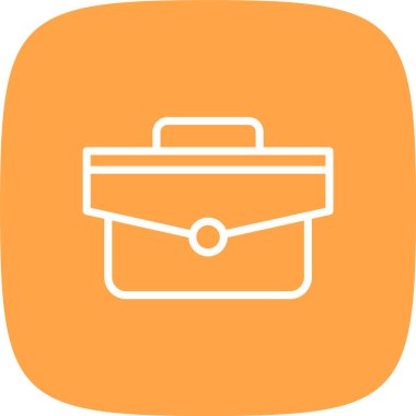 Evrak çantası Satırı Yuvarlak Köşe Basit Simge, Vektör Resimleri