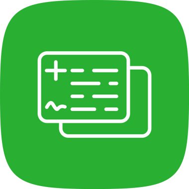 Reçete Satırı Yuvarlak Köşeli Basit Simge, Vektör Resimleri