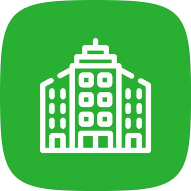 Bina izole simge vektör çizim otel