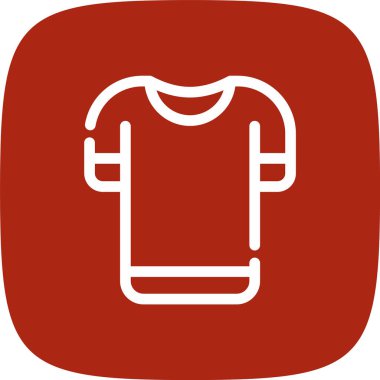 T-Shirt Hattı Yuvarlak Köşeli Basit Simge, Vektör Resimleri