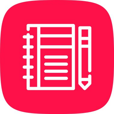 Bir kitap simgesinin vektör illüstrasyonu