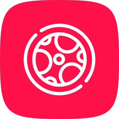 Dolunay Hattı Yuvarlak Köşesi Basit Simge, Vektör Resimleri