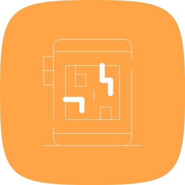 Qr Kod Satır Yuvarlak Köşesi Basit Simge, Vektör Resimleri