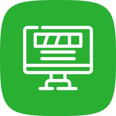 Kişisel ve ticari kullanım için bilgisayar vektör simgesi simgesi vektör çizimi..