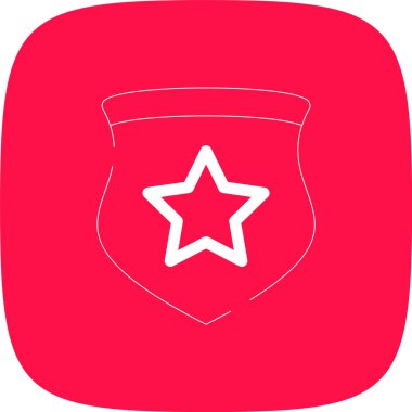 Polis Rozeti Çizgisi Köşe Dönüşü Basit Simge, Vektör Resimleri