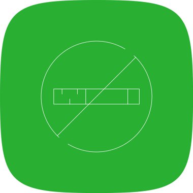 Sigara içilmeyen Köşe Dönüşü Basit Simge, Vektör Resimleri