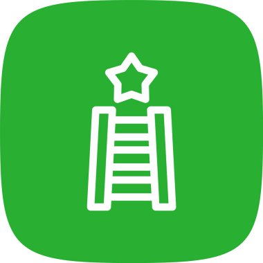 Şeffaf bir arkaplanda merdiven vektör çizimi. Birinci kalite semboller. Konsept ve grafik tasarımı için vuruş simgesi.