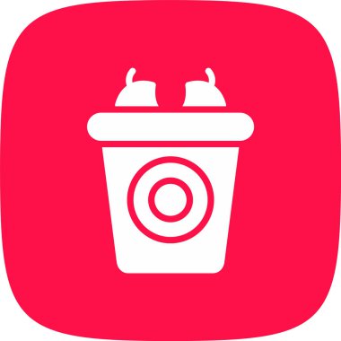 Çöp. Web simgesi basit illüstrasyon