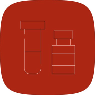 Tıbbi Malzeme Hattı Yuvarlak Köşe Basit Simge, Vektör Resimleri