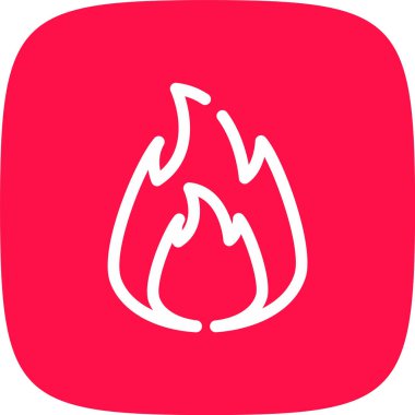 Ateş simgesi, vektör çizimi