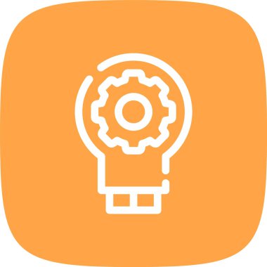 Yüksek Teknoloji Hattının Yuvarlak Köşesi Basit Simge, Vektör Resimleri