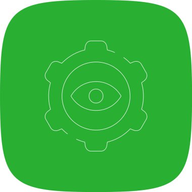 Göz Ayarı Çizgisi Yuvarlak Köşesi Basit Simge, Vektör Resimleri