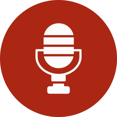 Bir mikrofon simgesinin vektör çizimi