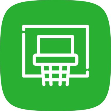 Basketbol ikonu, vektör illüstrasyonu