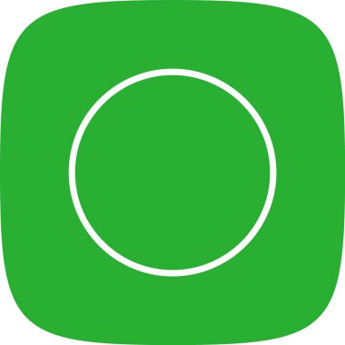 Çember Çizgisi Yuvarlak Köşesi Basit Simge, Vektör Resimleri