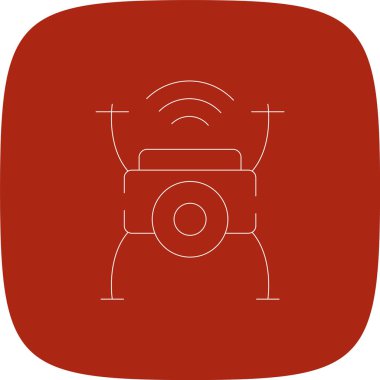 Akıllı Uçuş Çizgisi Yuvarlak Köşesi Basit Simge, Vektör Resimleri