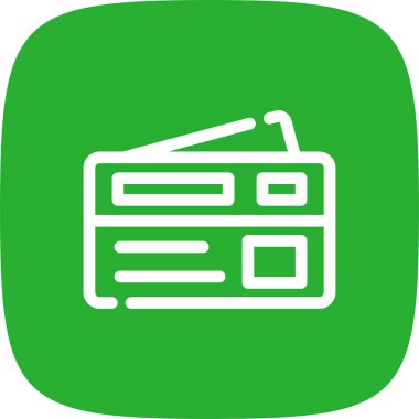 Borç Kartı Çizgisi Yuvarlak Köşeli Basit Simge, Vektör Resimleri