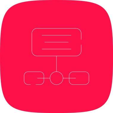 Süreç Çizgisi Yuvarlak Köşesi Basit Simge, Vektör Resimleri