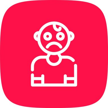 kızgın adam simgesi, vektör illüstrasyonu