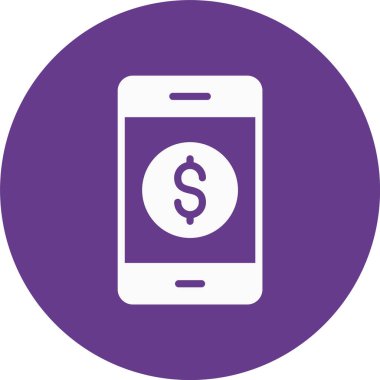 mobil bankacılık kabartma renk vektörü simgesi dekoru