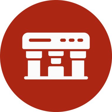 Bina. Web simgesi basit illüstrasyon