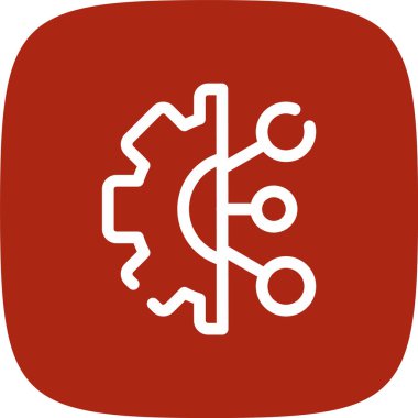 Teknoloji Hattı Yuvarlak Köşeli Basit Simge, Vektör Resimleri