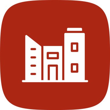 Fabrika binası ikon vektör illüstrasyonu