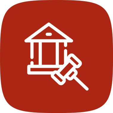 Banka Düzenleme Hattı Yuvarlak Köşeli Basit Simge, Vektör Resimleri